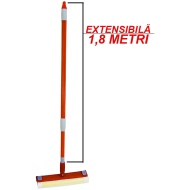 Stergator de geam multifunctional cu lamela din cauciuc, burete si maner telescopic 1.8 M